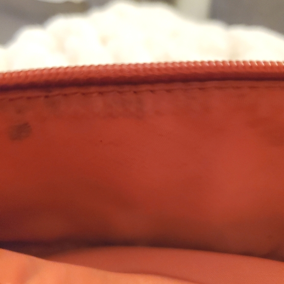 Coach genuine pebbled leather wallet checkbook cover salmon - Picture 7 of 10